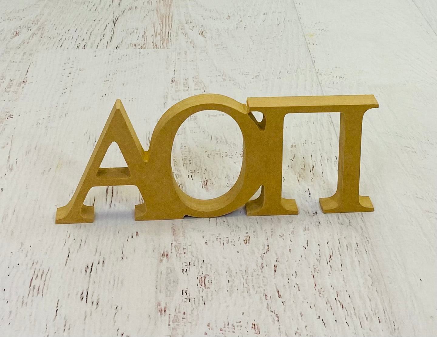 Alpha Omicron Pi - Unfinished Stand-up Letters
