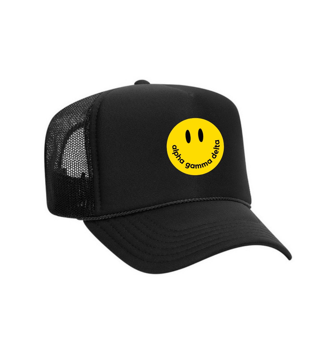 Alpha Gamma Delta Smiley Face Hat