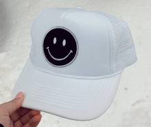 Load image into Gallery viewer, Black Smiley Face Hat
