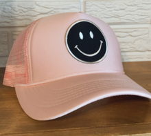Load image into Gallery viewer, Black Smiley Face Hat
