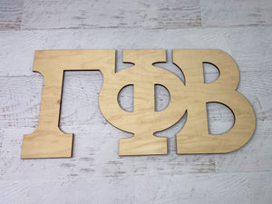 Gamma Phi Beta - Wood Cut Letters