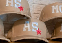 Load image into Gallery viewer, Custom Initial Hats (Smiley Face or Star)

