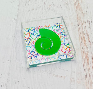Kappa Delta - Rainbow Hearts Acrylic Tray