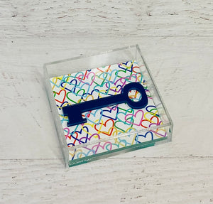 Kappa Kappa Gamma - Rainbow Hearts Acrylic Tray