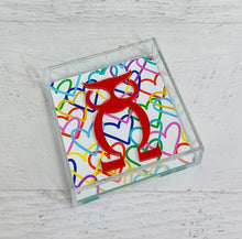 Load image into Gallery viewer, Chi Omega - Rainbow Hearts Acrylic Tray

