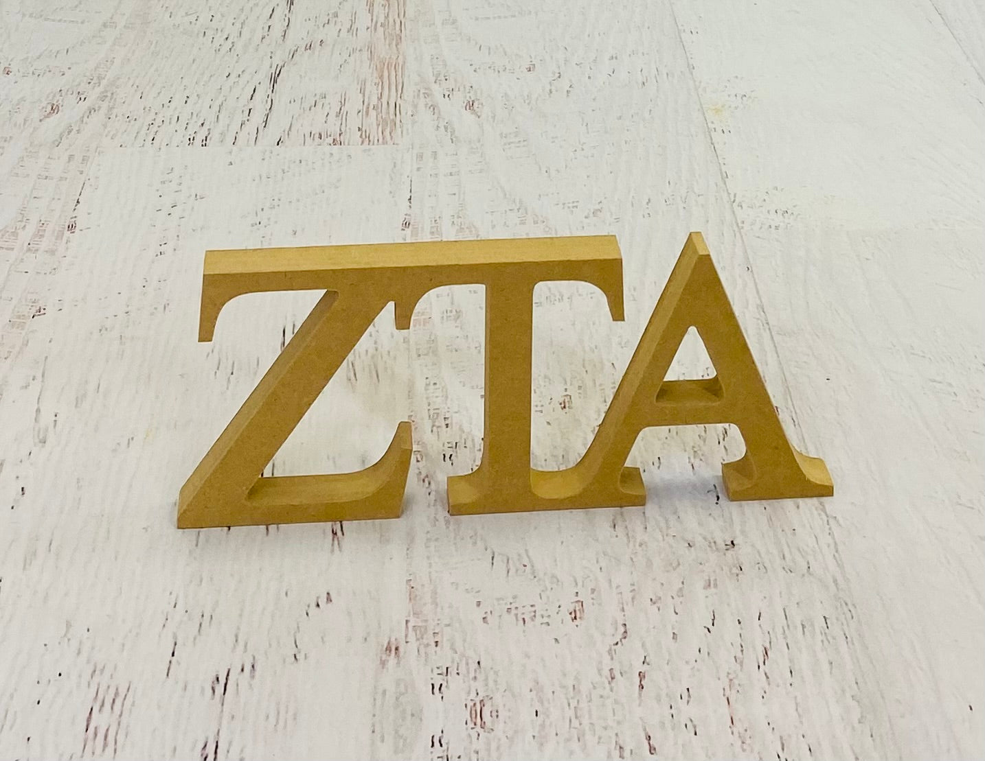 Zeta Tau Alpha - Unfinished Stand-up Letters