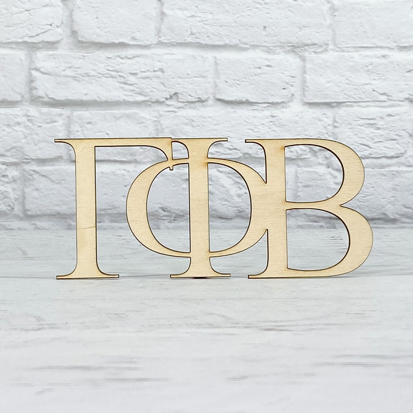 Gamma Phi Beta - Wood Cut Letters